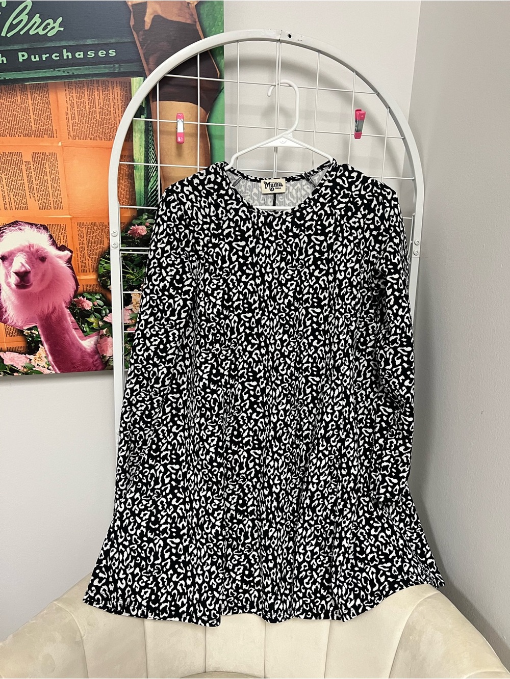 Show Me Your MuMu Black and White Leopard Mini Dress
